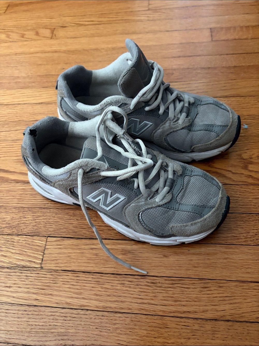 New Balance Kids Gray Lace-Up Sneakers